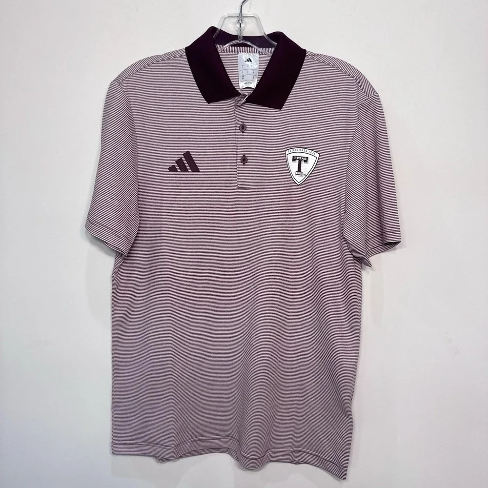 NWT Adidas Texas A&M Aggies Ultimate365 Golf Polo Men's S Maroon White $80